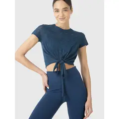 BSOUL - Polera Manga Corta Mujer Luna Azul Oscuro