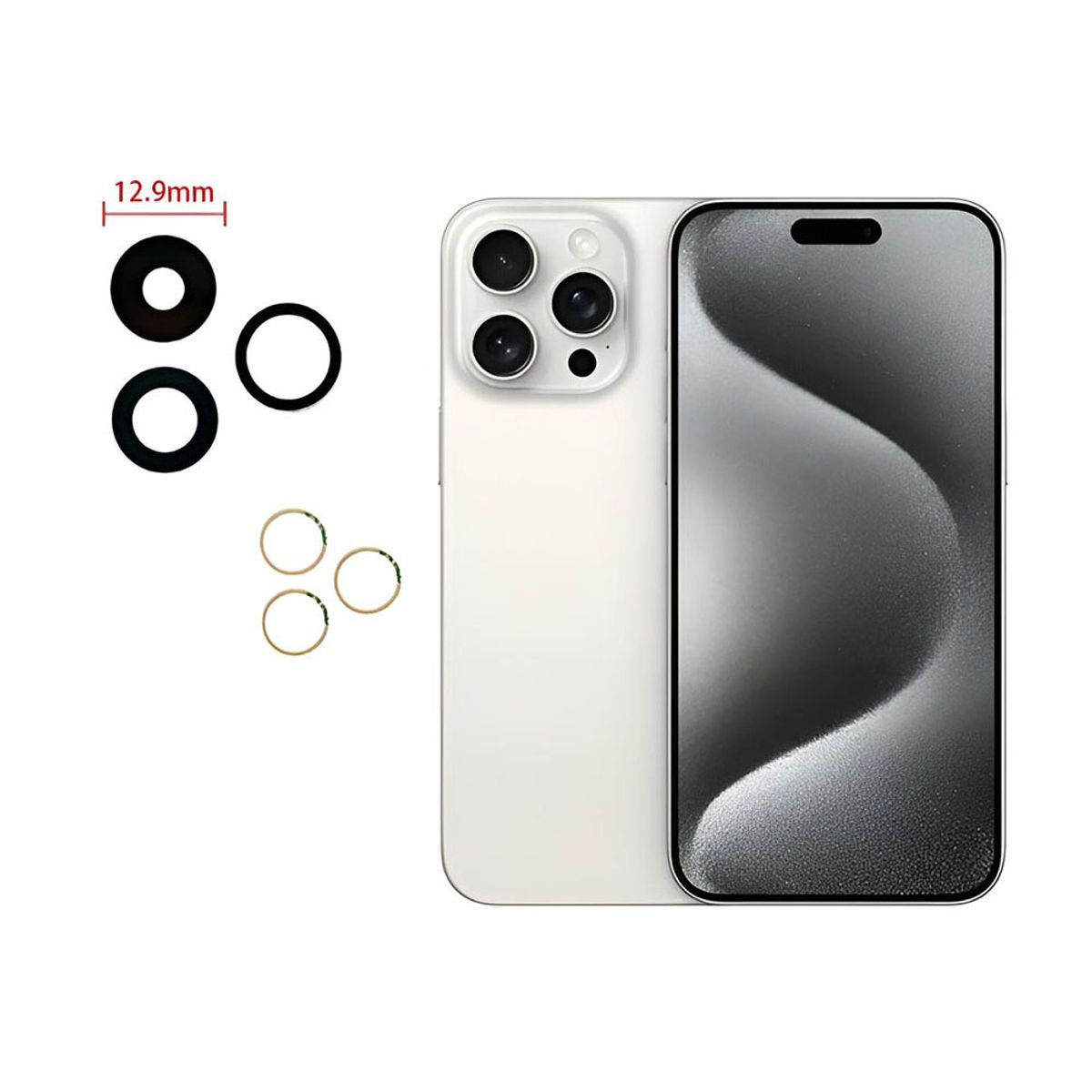 EON - Vidrio De Cámara Trasera Para iPhone 15 Pro