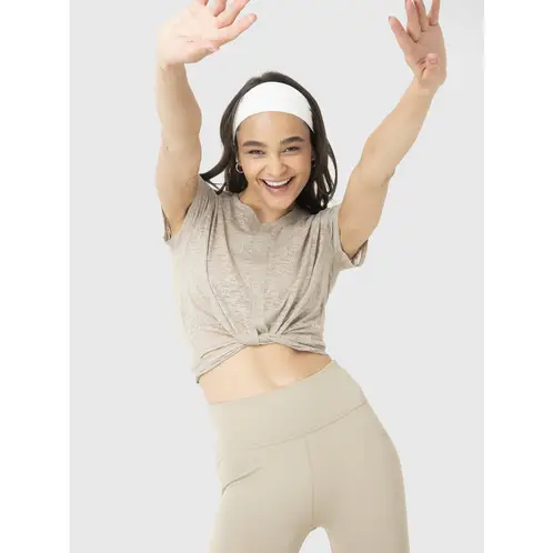 BSOUL - Polera Manga Corta Mujer Luna Beige