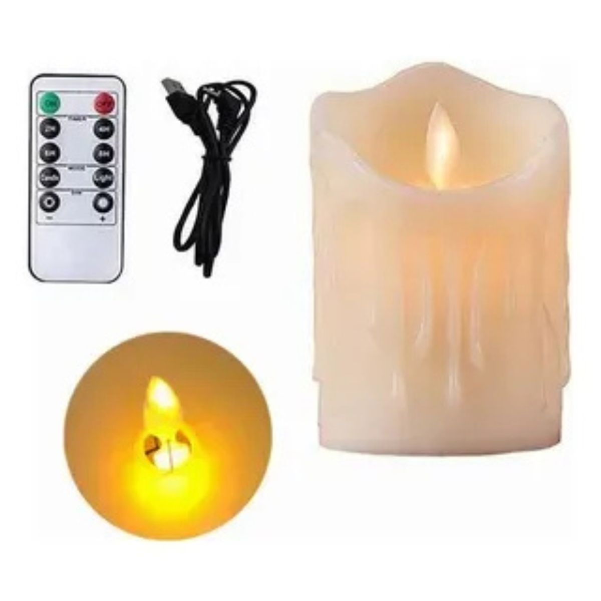 MOVI - Set 3 Velas Led Decorativas con Control Remoto