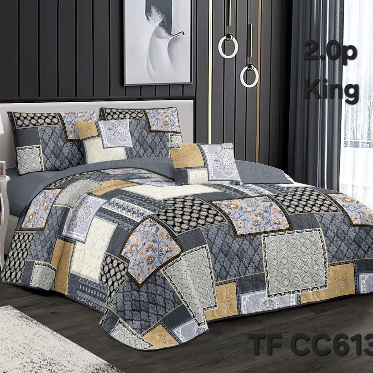 GENERICO - cubrecamas quilt verano diseño 2p