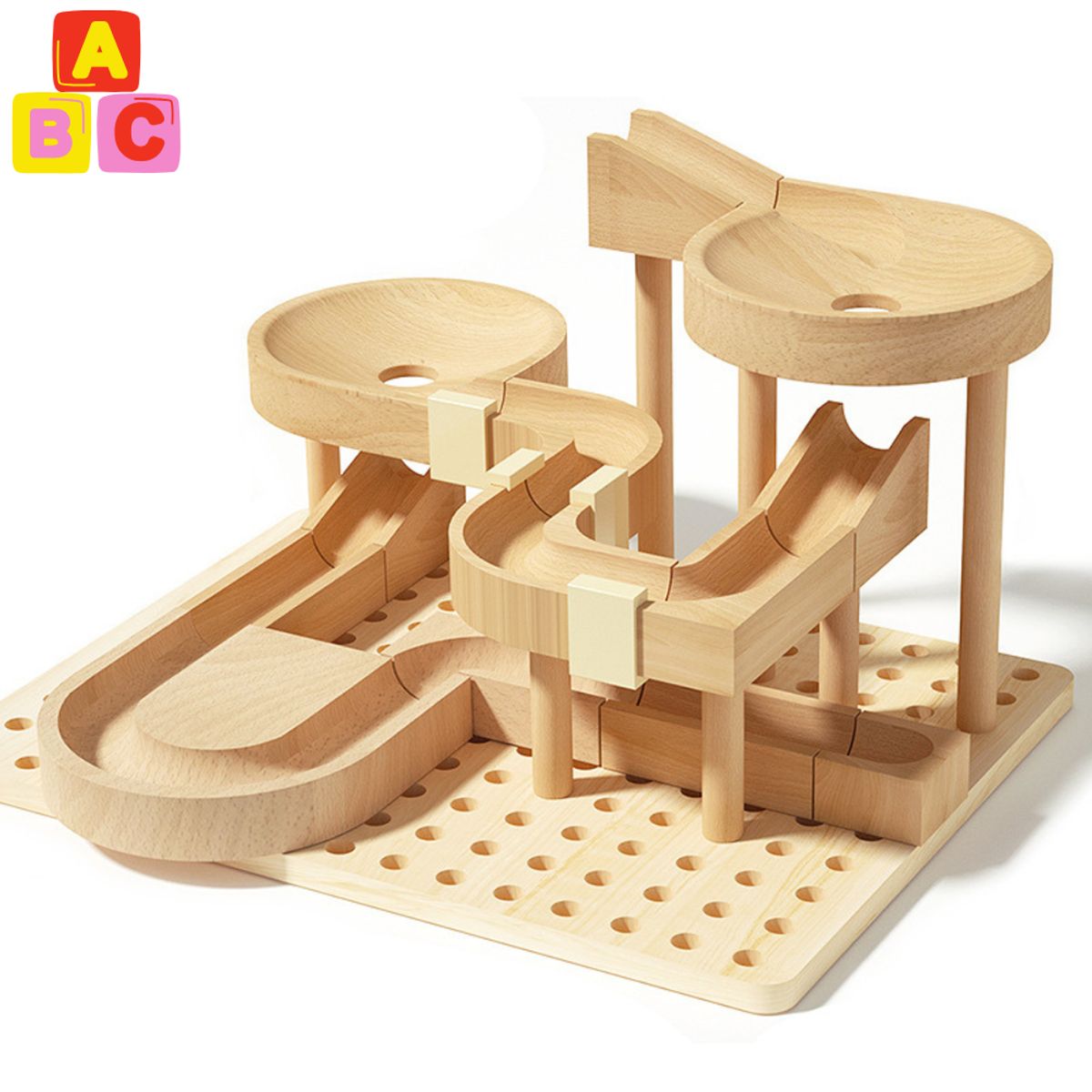 ABC - Circuito de Canicas de Madera Juego de Montessori