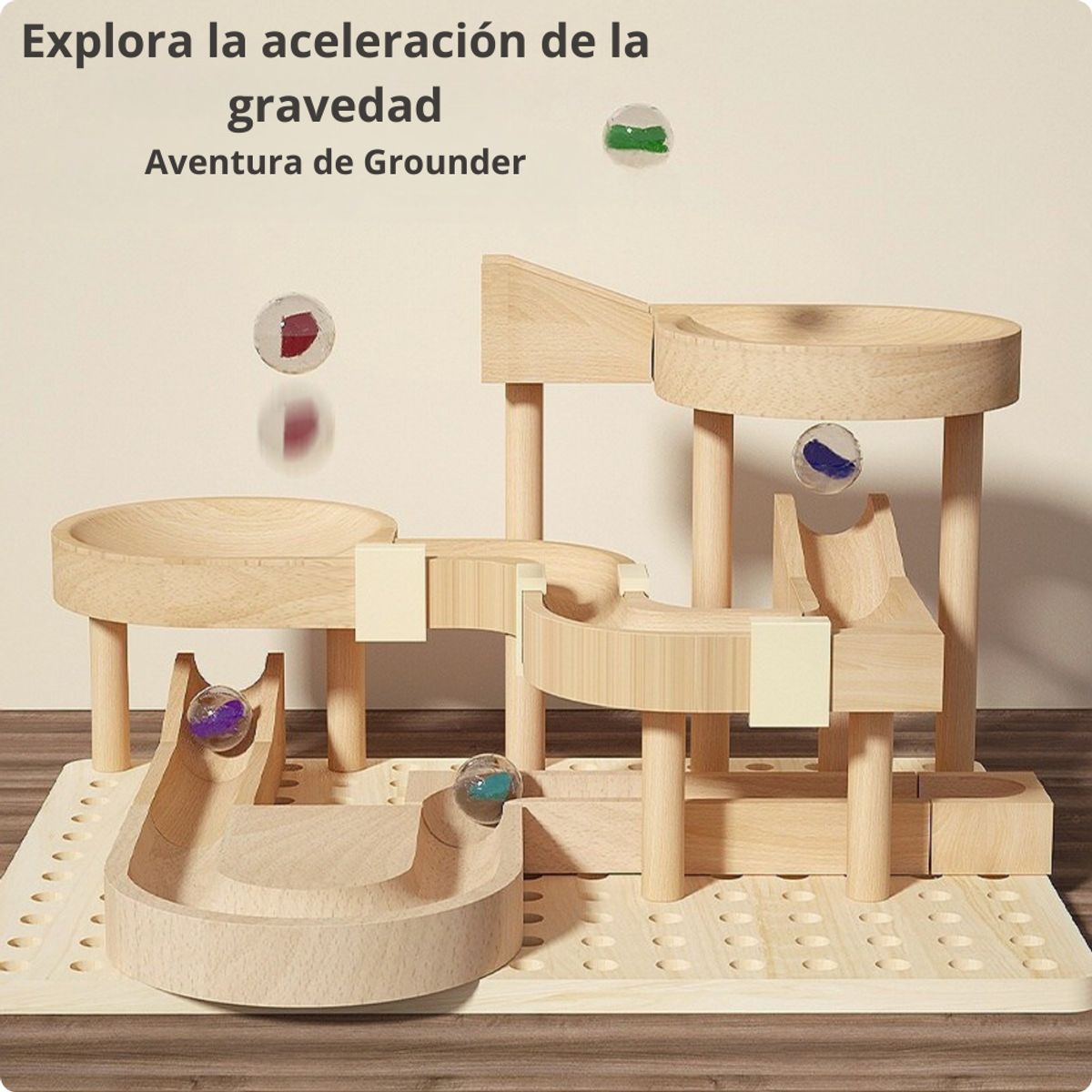 ABC - Circuito de Canicas de Madera Juego de Montessori