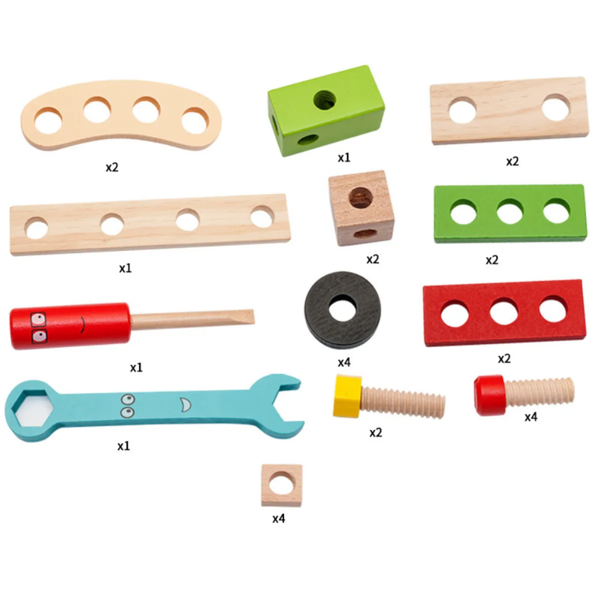 ABC - Set de Construcción Creativa en Madera  Juego Montessori