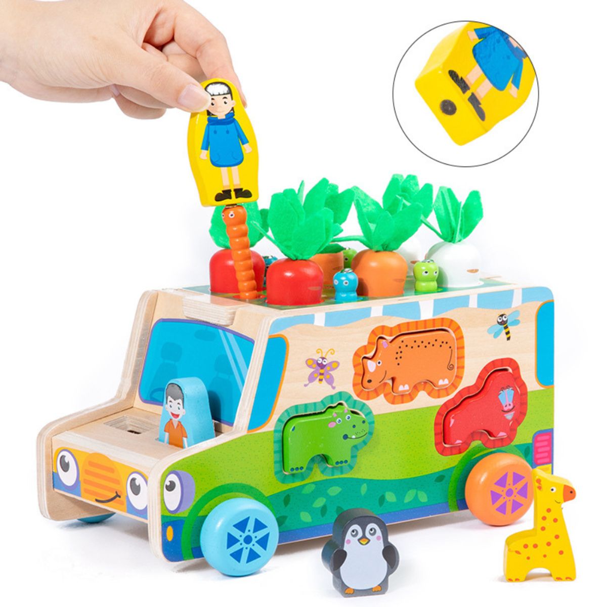 ABC - Camioncito Didáctico Montessori 3 en 1 de Madera