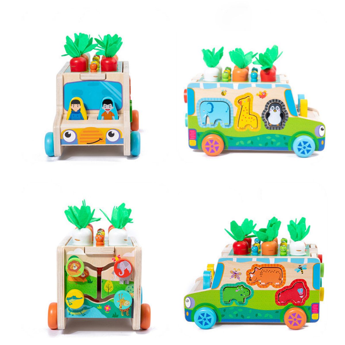 ABC - Camioncito Didáctico Montessori 3 en 1 de Madera