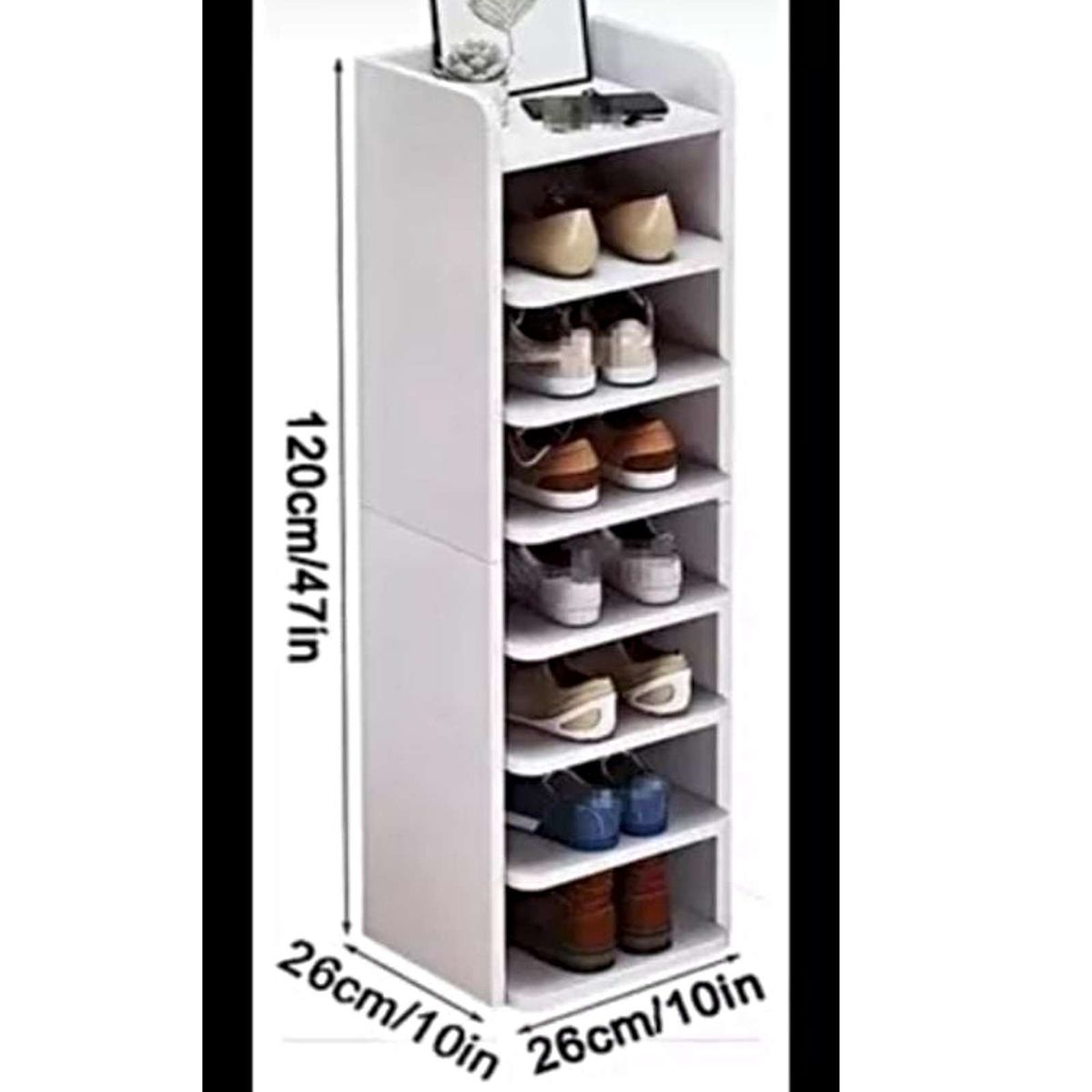 GENERICO - Organizador Armable Zapatera Madera 8 Niveles Closet