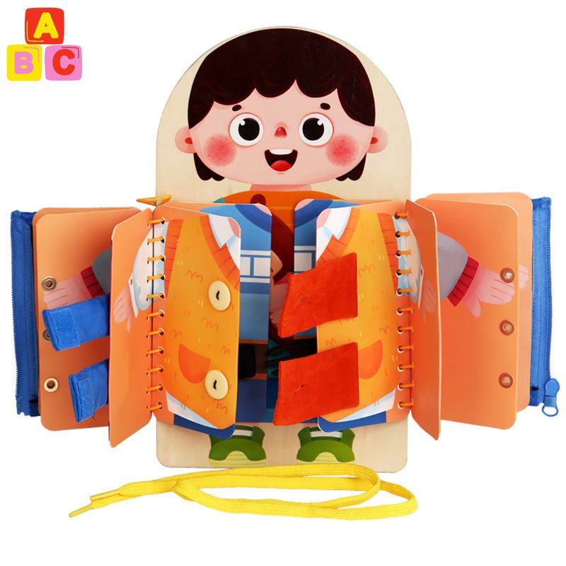 ABC - Libro de Madera Montessori  Aprende a Vestirte
