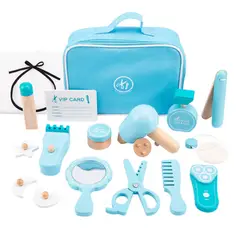 ABC - Set de Peluquería de Madera Juego de Imitación para Niños