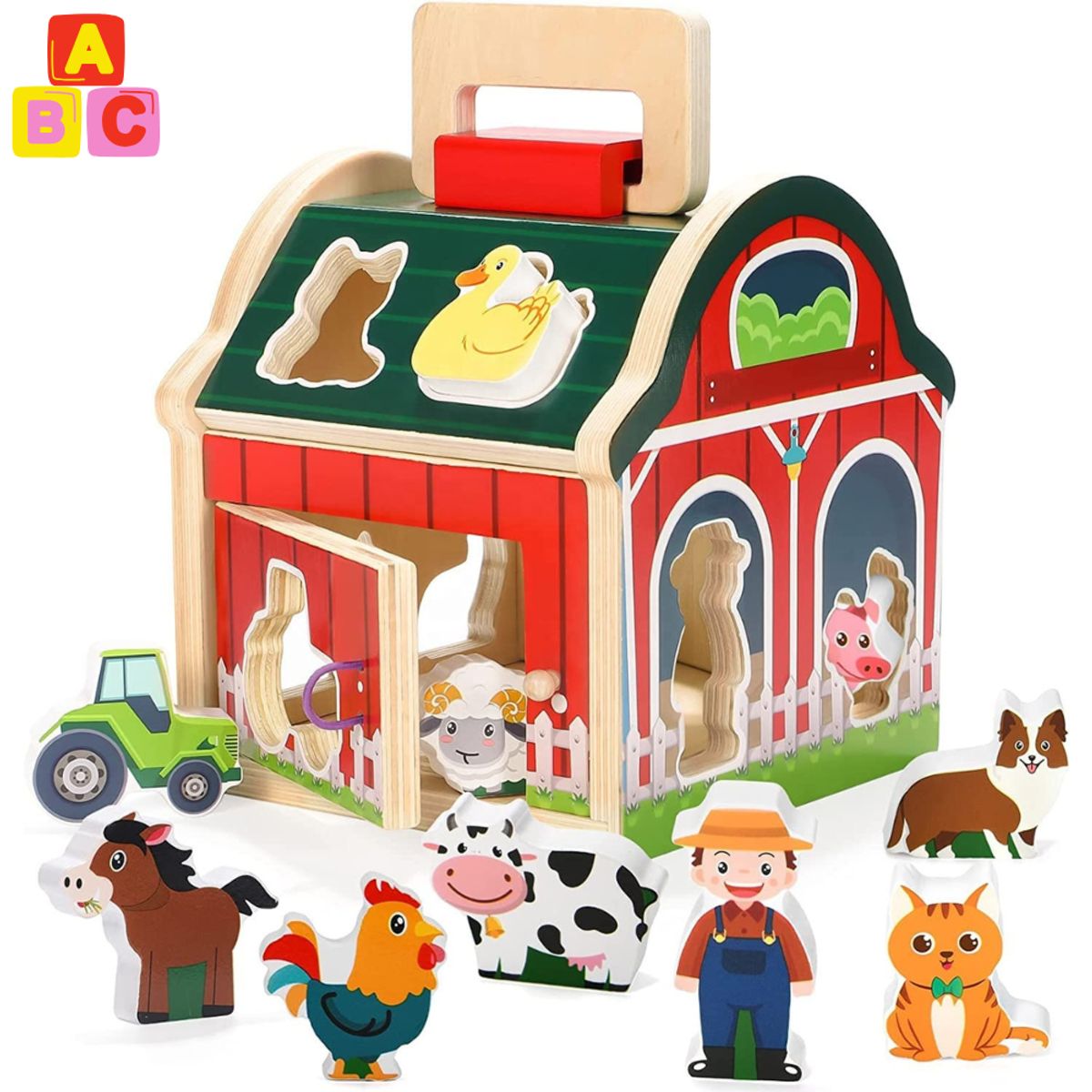 ABC - Granja Didáctica de Madera Juego Educativo Infantil