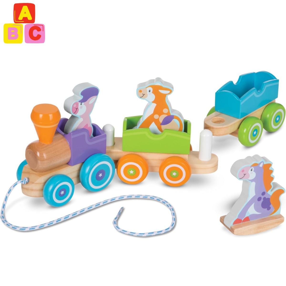 ABC - Trencito de Madera con Animalitos Juguete Educativo