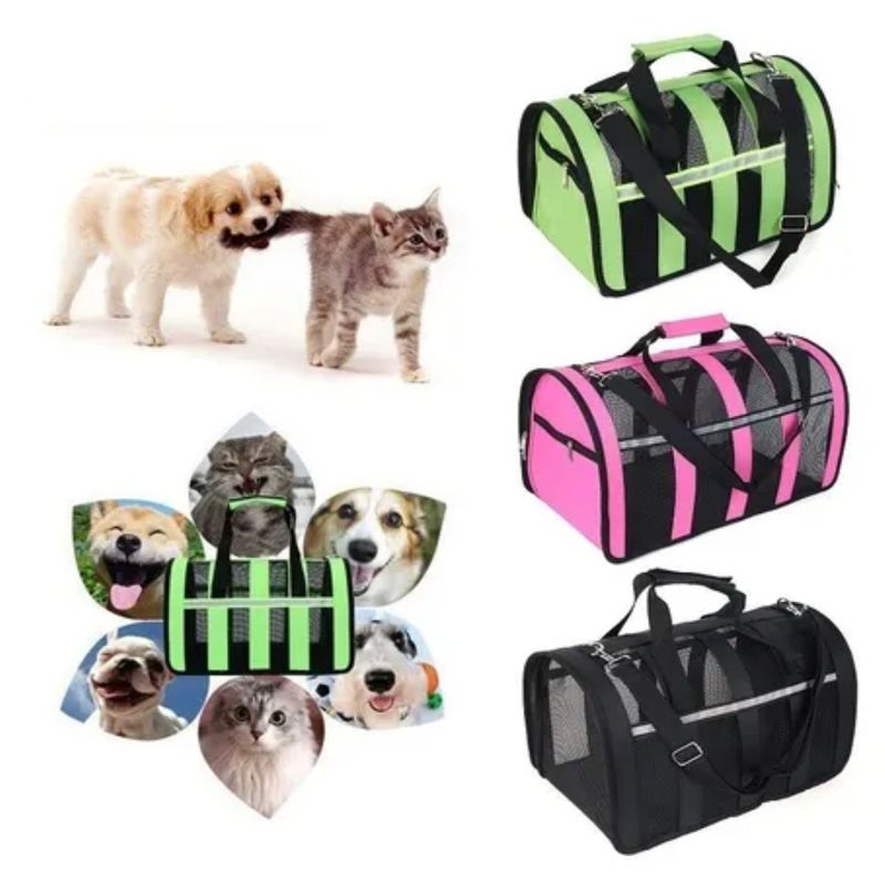 GENERICO - Bolso Transporte Mascotas Talla M 41x26x24 Mediano Malla