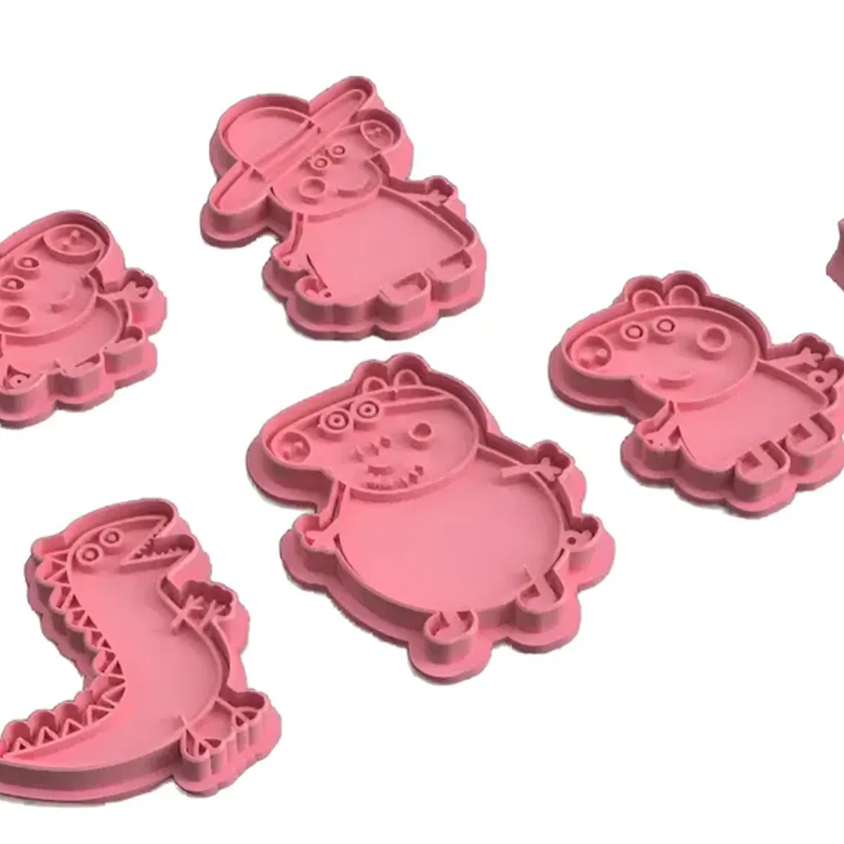 GENERICO - Cortador De Galletas - Familia Peppa Pig (pack 5 Unidades)