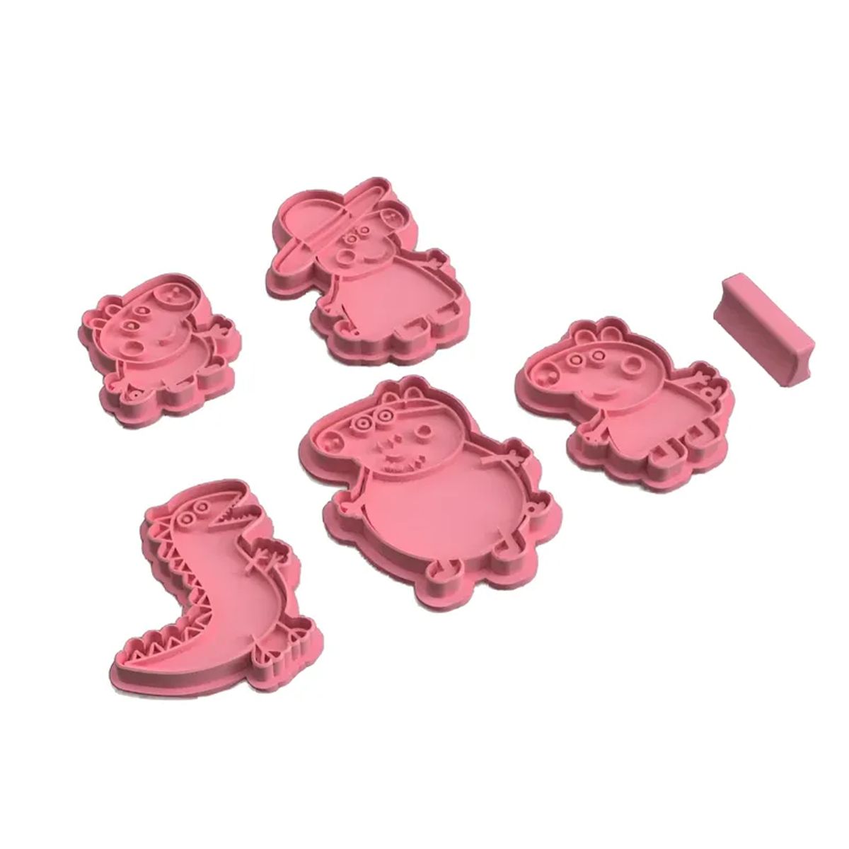 GENERICO - Cortador De Galletas - Familia Peppa Pig (pack 5 Unidades)