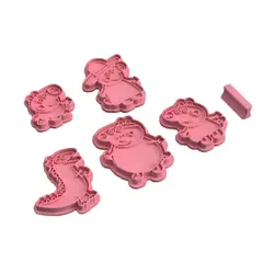 GENERICO - Cortador De Galletas - Familia Peppa Pig (pack 5 Unidades)