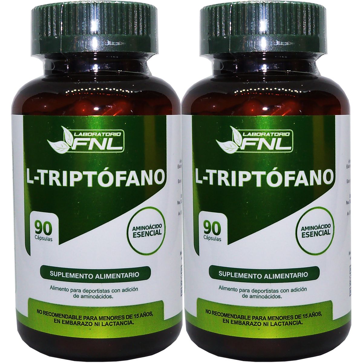 FNL - 2 X L-triptofano 180 Cap 250 Mg Buen Sueño Adios Al Stress.