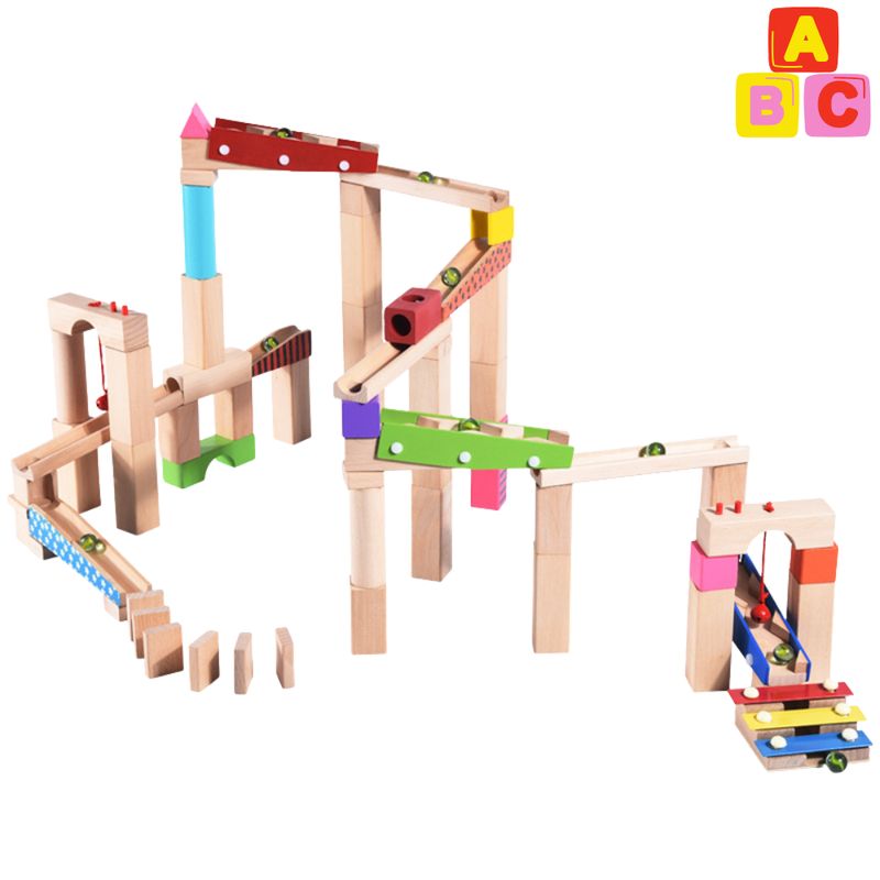 ABC - Circuito de Canicas de Madera Juego de Construcción