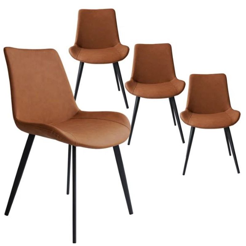 GENERICO - Sillas de comedor tapizadas modernas marrones de  82,3 cm , Marca Corrigan Studio