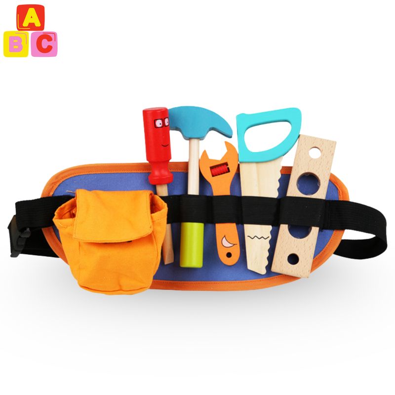ABC - Cinturón de Herramientas de Juguete Montessori de Madera