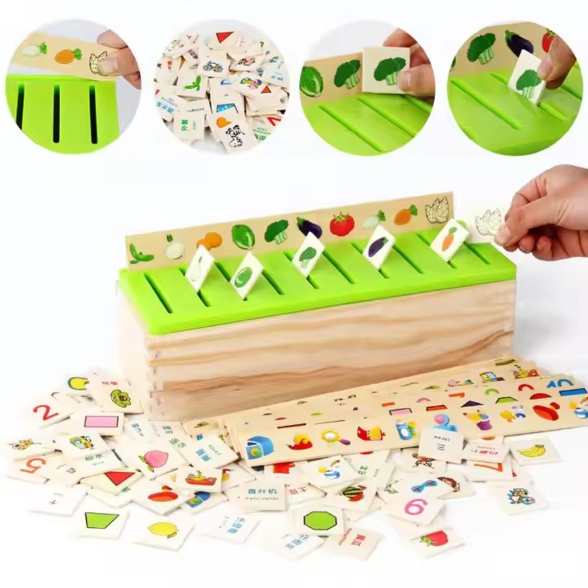 ABC - Caja Clasificadora de Madera Juego Educativo Montessori