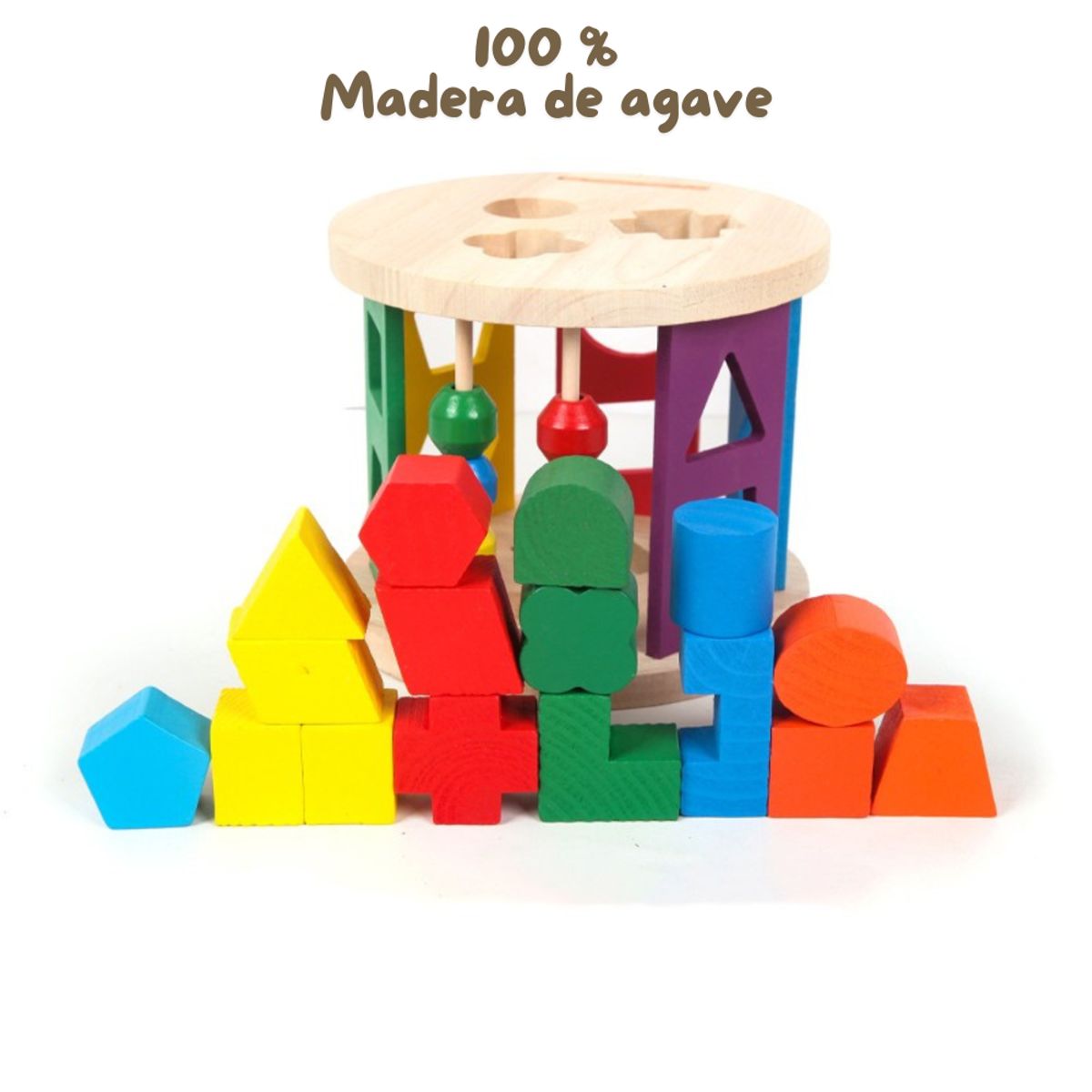 ABC - Clasificador de Formas de Madera Juguete Montessori