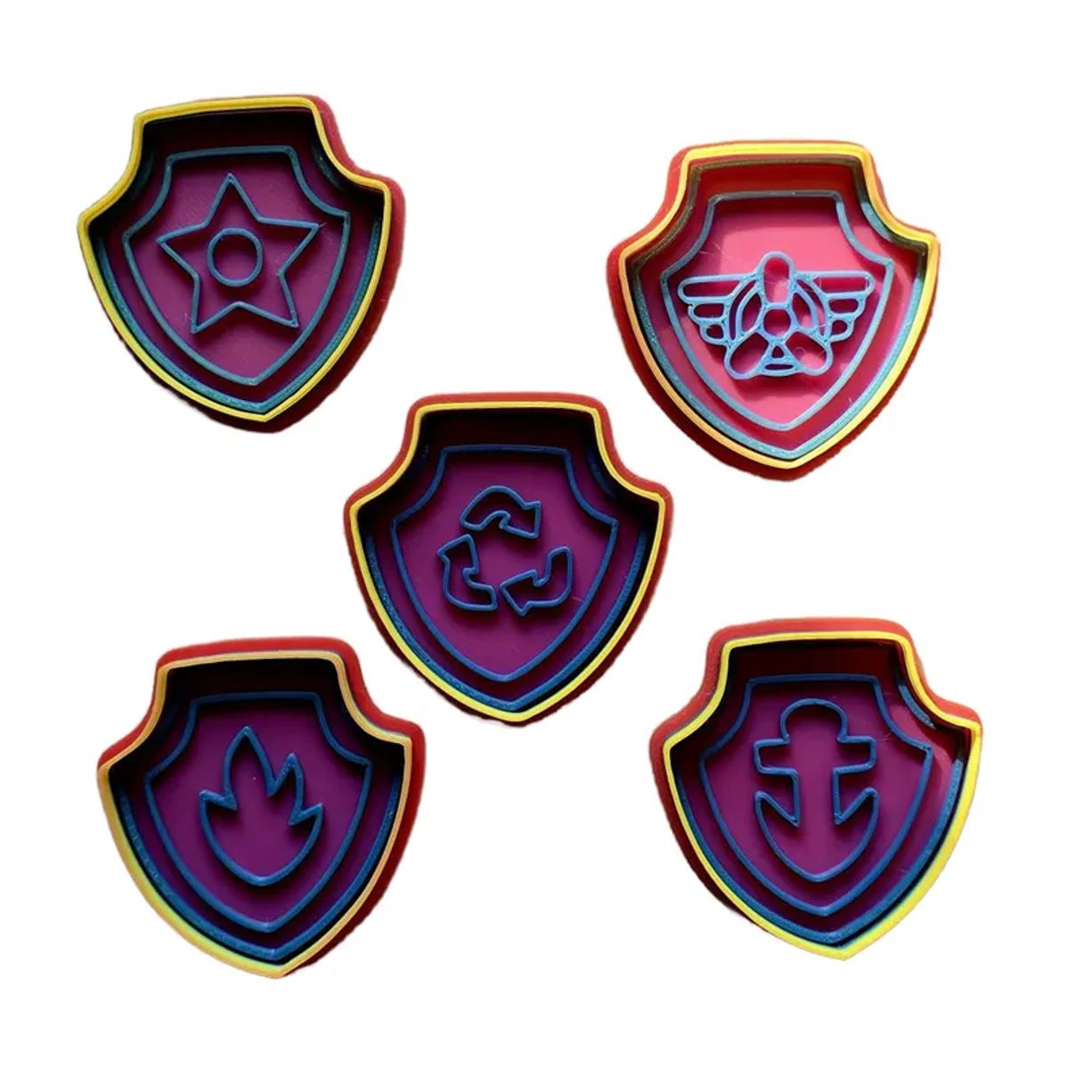 GENERICO - Cortador De Galletas Insignia PERRITOS - (pack 5 Unidades)