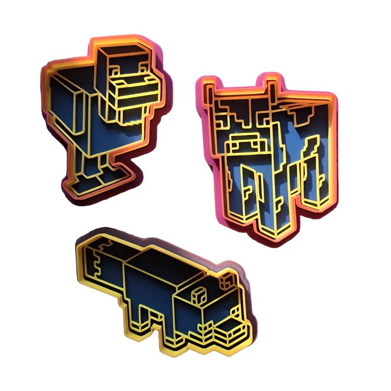 GENERICO - Molde para galletas - Animales Minecraft