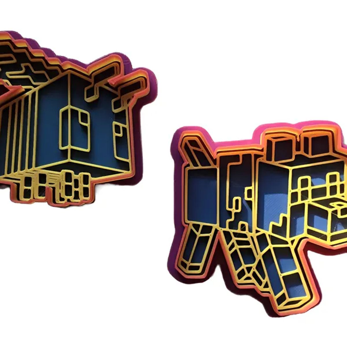 GENERICO - Cortador De Galletas Lobo Y Abeja Minecraft 2 Unidades