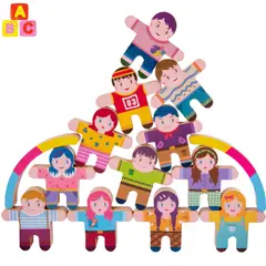 ABC - Juego de Equilibrio de Madera Diversión y Desafío de Gravedad
