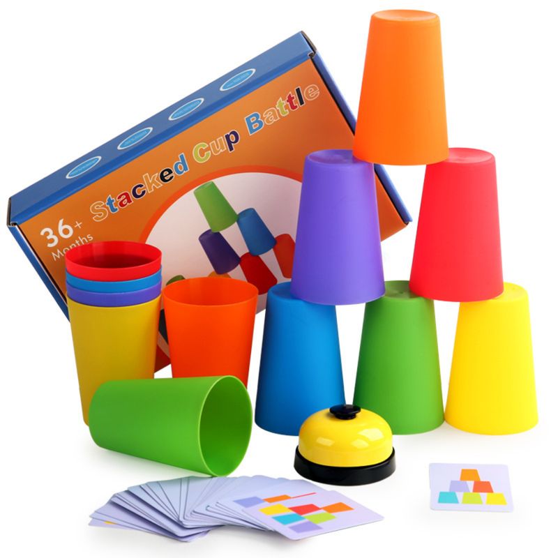 ABC - Torre de Vasos de Colores  Juego de Velocidad y Habilidad Visual