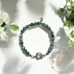 GENERICO - Pulsera Larimar timón plata 925