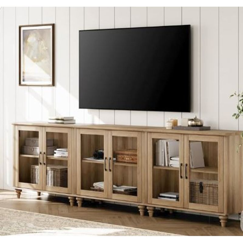 GENERICO - Mueble modular de TV de 85 cm con puerta de vidrio, venta por modulo