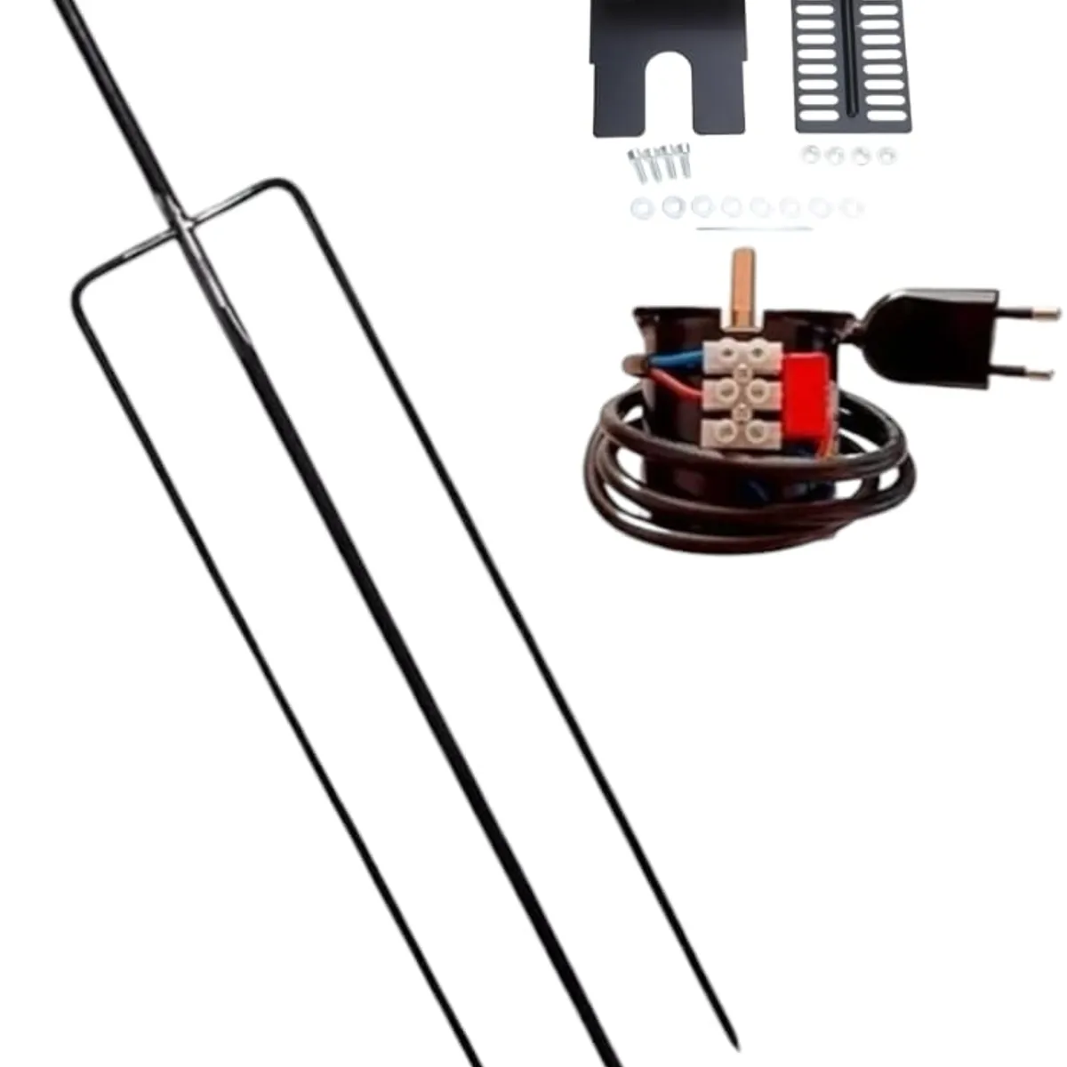 GENERICO - Motor 35 kg + soportes y tridente acero inoxidable 1,5 mts largo