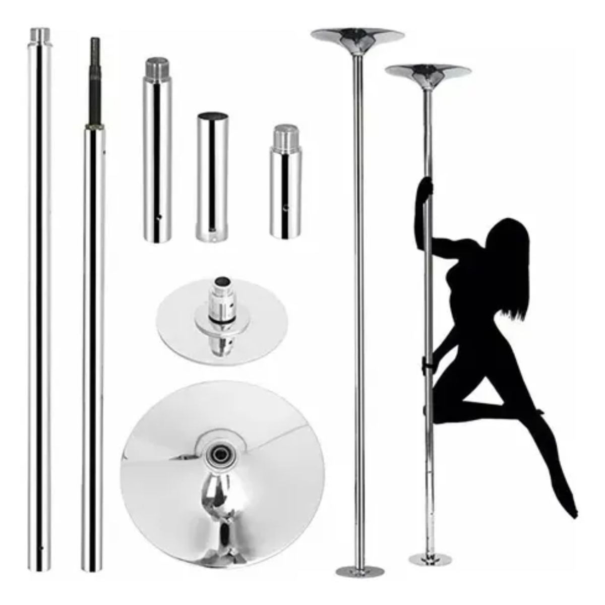 GENERICO - Barra Profesional Pole Dance Fitness Portátil Fijo-giratorio