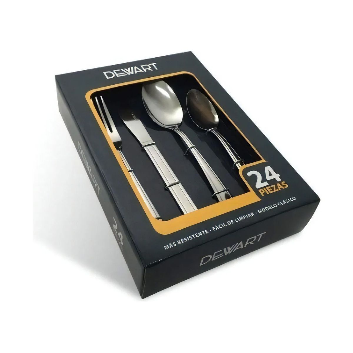 GENERICO - Juego De Cubiertos 24 Piezas Acero Inoxidable Color Plateado