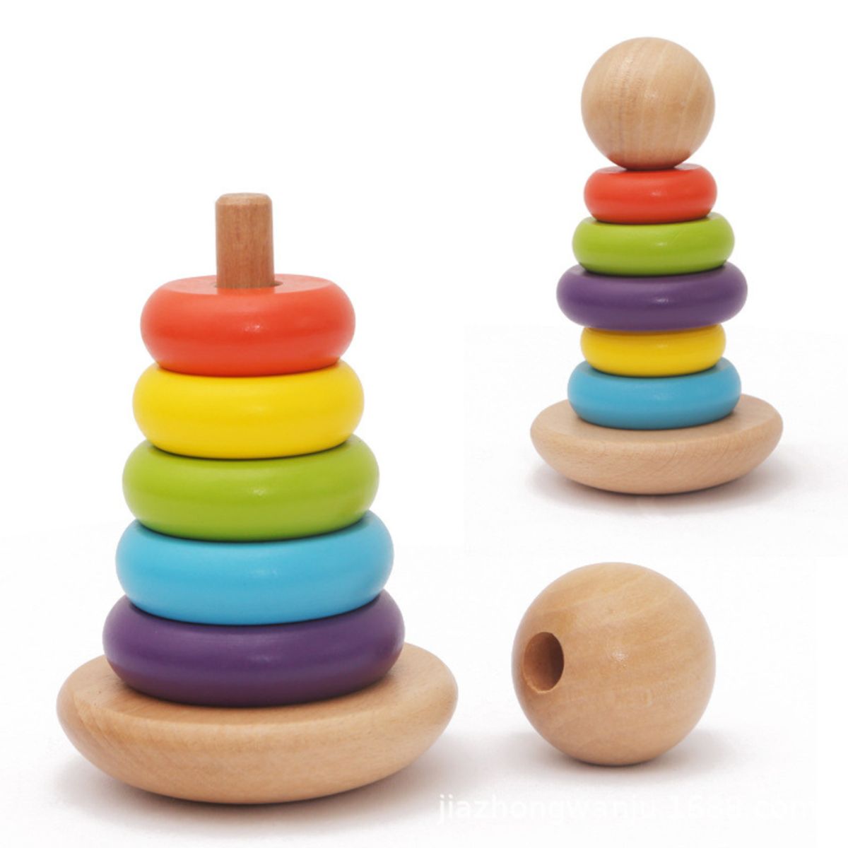ABC - Set de Juguetes Educativos de Madera 3 en 1 Montessori