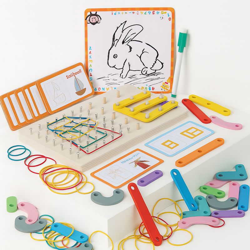 ABC - Juego de Tablero Didáctico Montessori de Madera