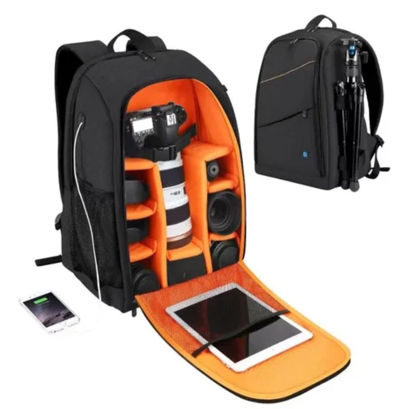 GENERICO - Mochila Cámara Fotográfica + Funda