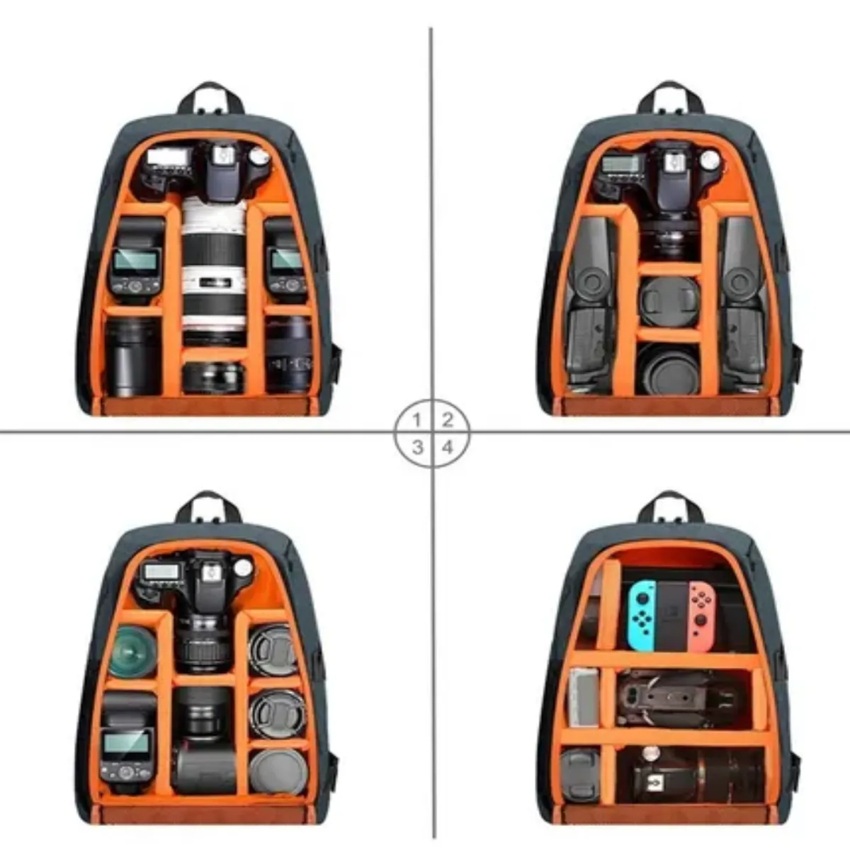 GENERICO - Mochila Cámara Fotográfica + Funda