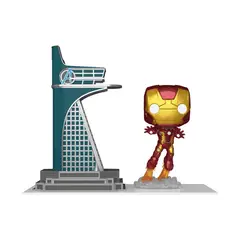 FUNKO - Pop Marvel Torre Avengers e Iron Man Glow 35 Exclusivo