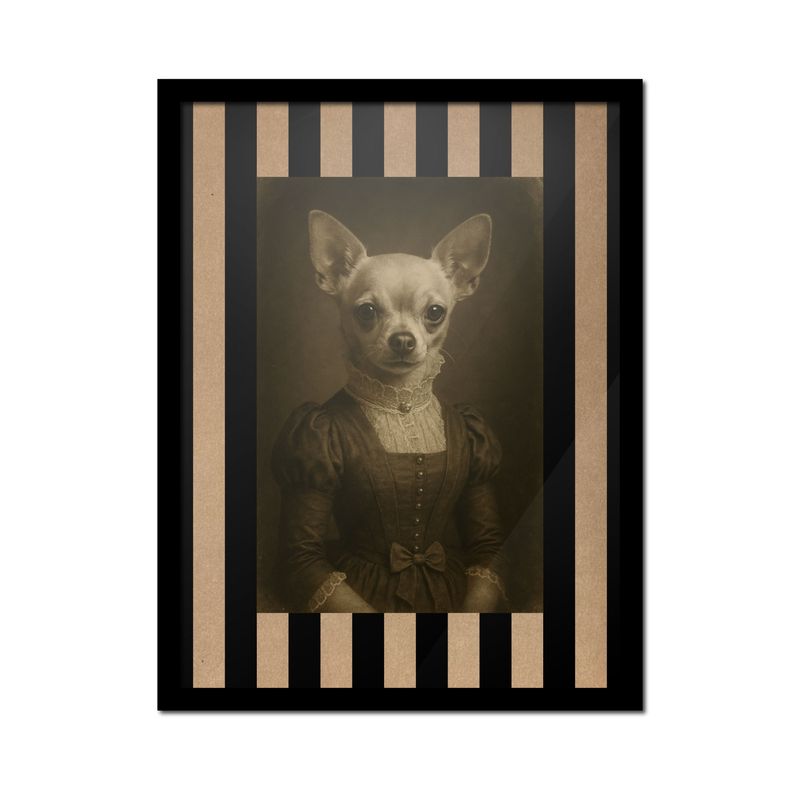 GENERICO - Retrato de Chihuahua elegante  Cuadro 30x40 cm