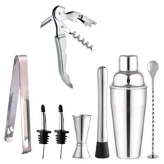 GENERICO - Juego Coctelera Inoxidable Profesional Para Bar 8 Piezas