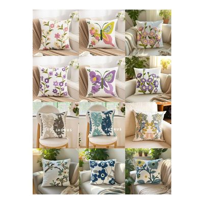 Imagen 2 del producto Pack 2 Cojín Funda Relleno Bordado 45 x 45 cm - Zorzal Chileno