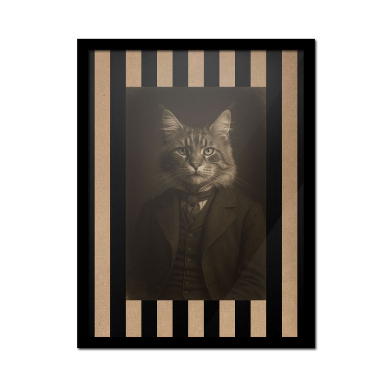 GENERICO - Maine Coon de Estudio  Siglo XIX 30x40 cm
