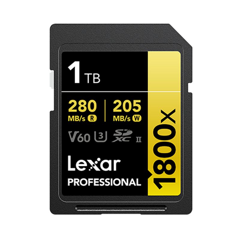 LEXAR - Tarjeta Lexar Professional 1800x SDXC UHS-II Serie GOLD 1TB