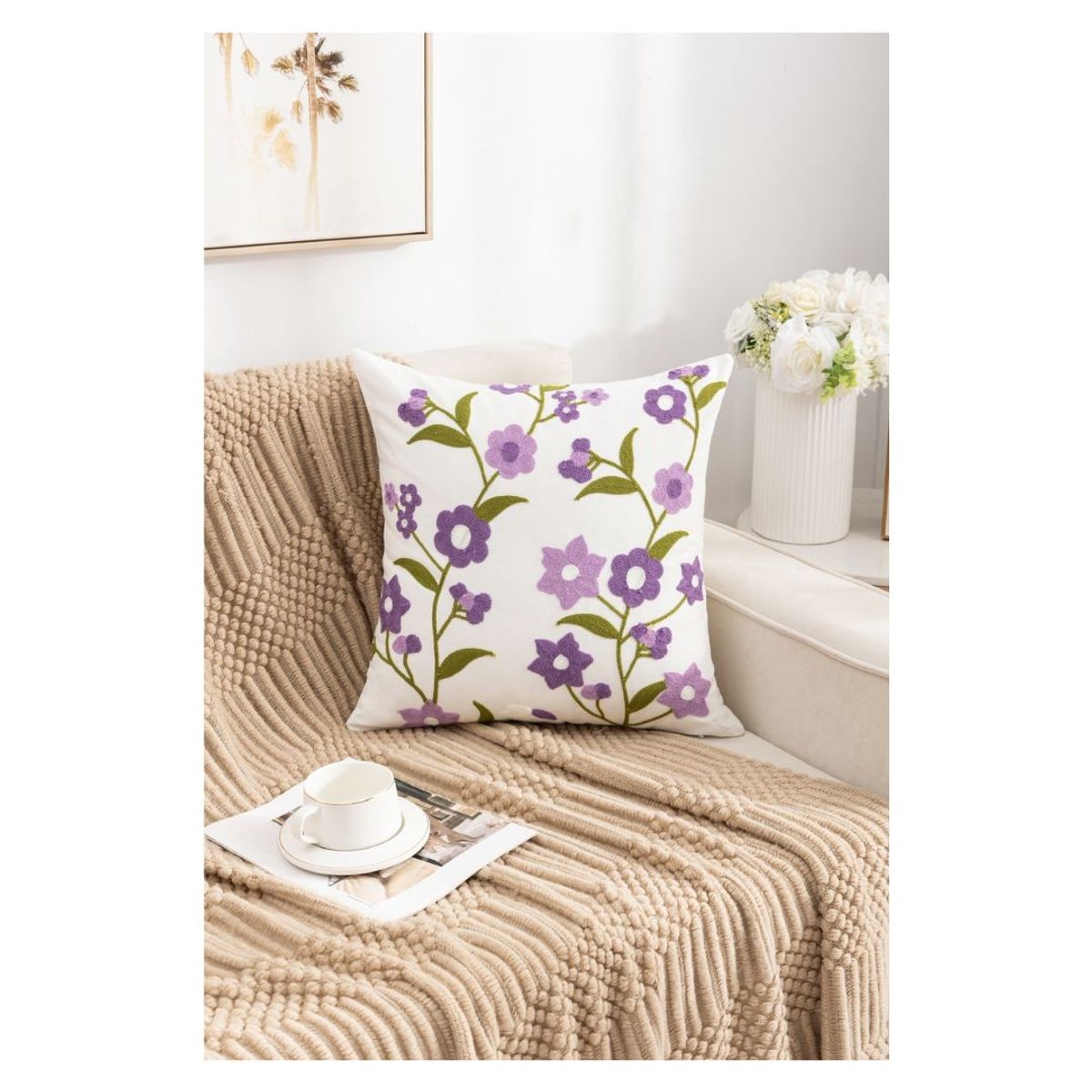 GENERICO - Pack 2 Cojín Funda Relleno Meillard 45 x 45 cm - Apache