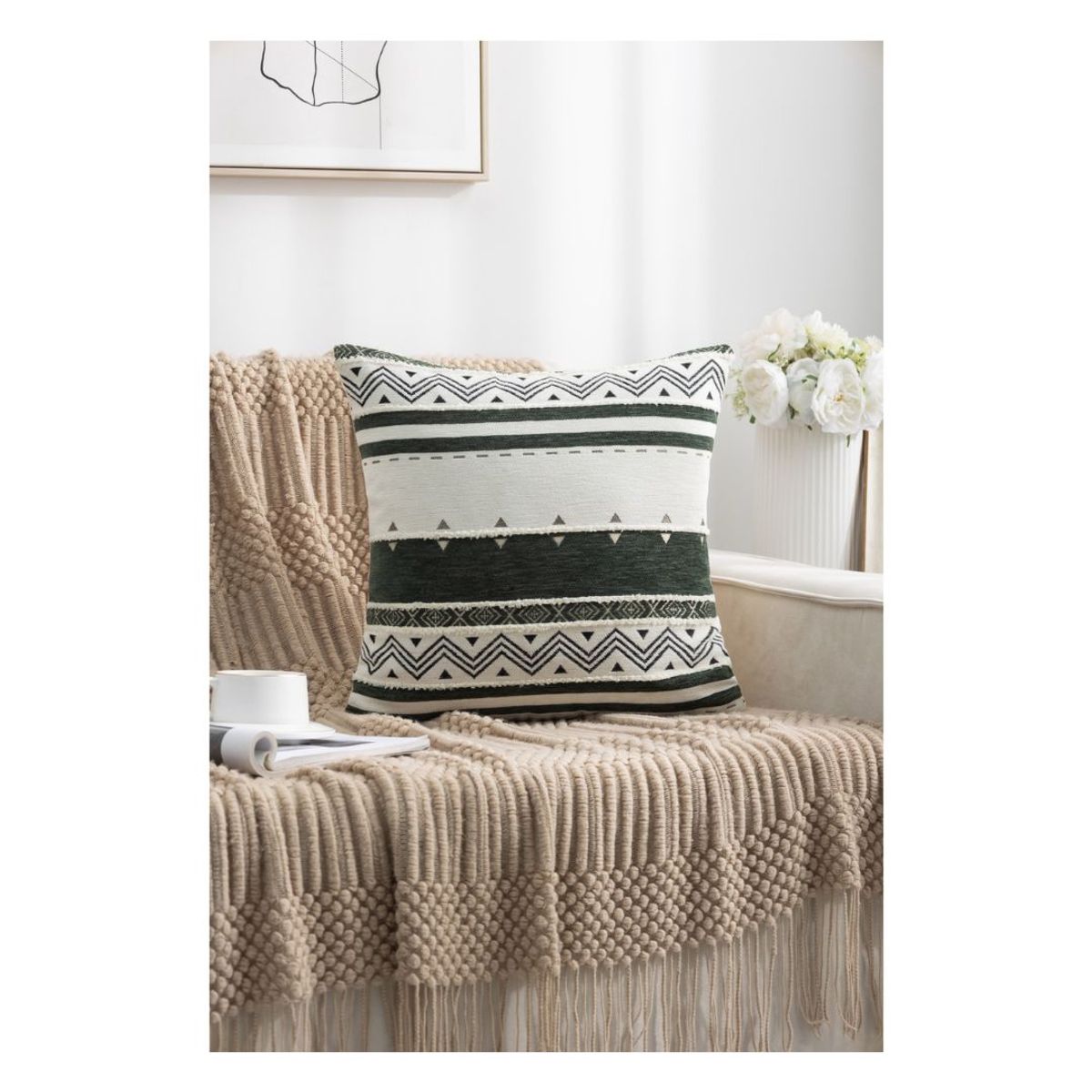 GENERICO - Pack 2 Cojín Funda Relleno Meillard 45 x 45 cm - Sioux