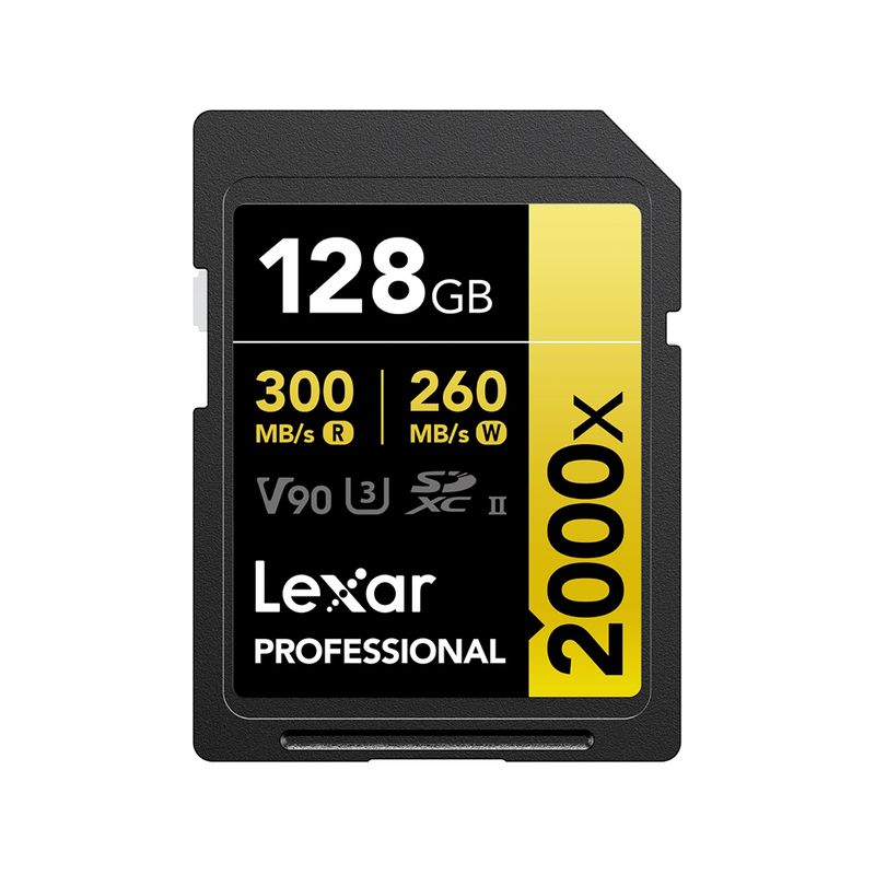 LEXAR - Tarjetas Lexar Professional 2000x SDXC UHS-II Serie GOLD 128GB