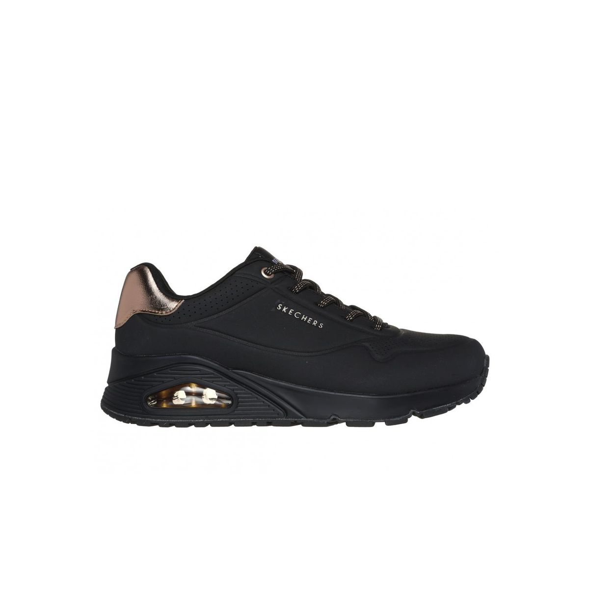 SKECHERS - Zapatillas Mujer Uno Shimmer Away Negro BK Skechers