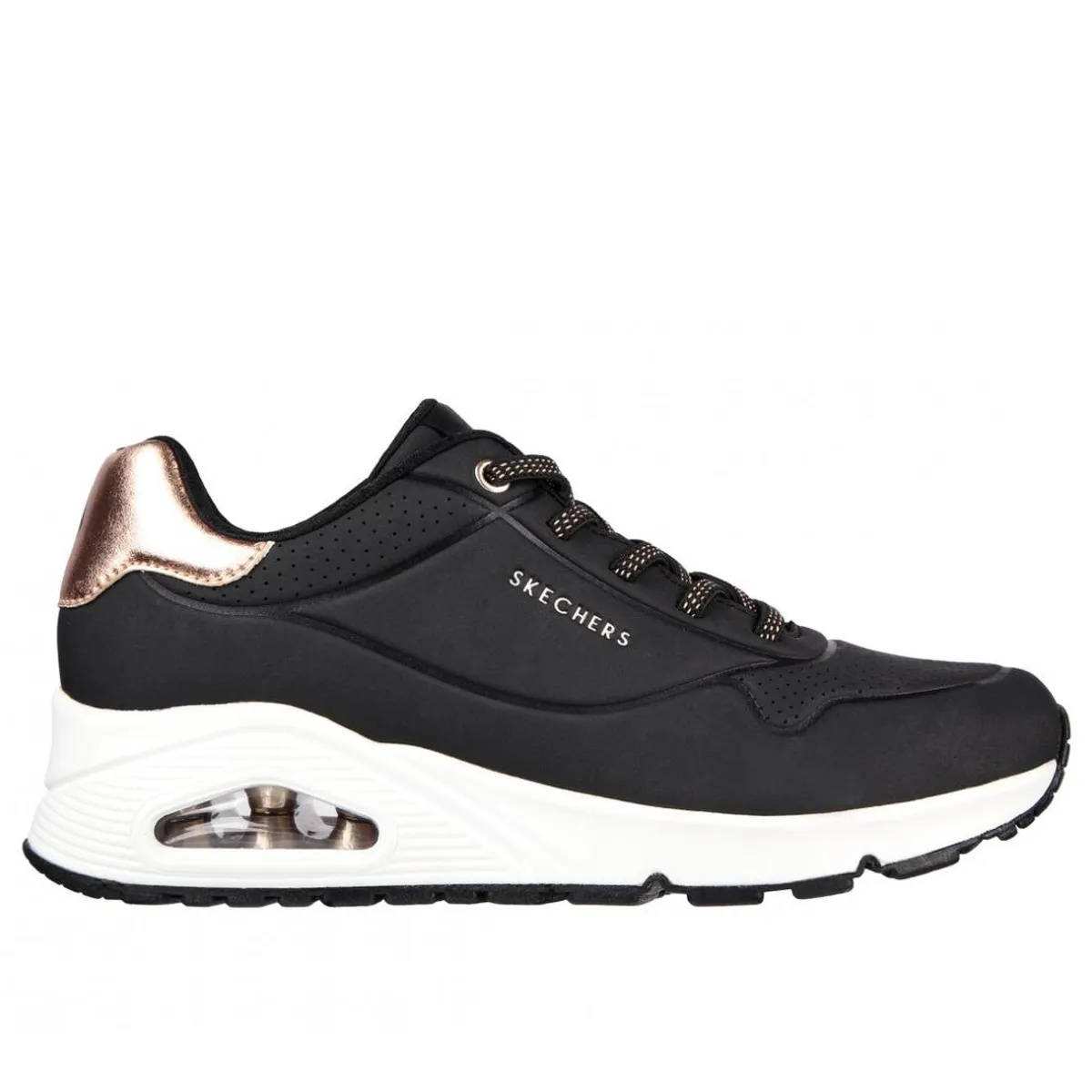 SKECHERS - Zapatillas Mujer Uno Shimmer Away Negro BL Skechers